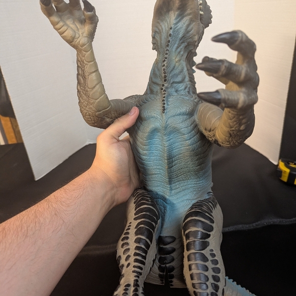 1998 Toho Blue GODZILLA Full Body Rubber Hand Puppet Resaurus 21 Inches Long - Picture 12 of 12